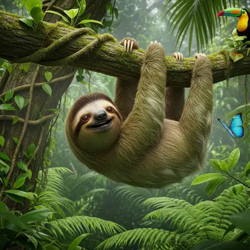 Sammy the Sloth | Upside Down Adventure in Tropical Forest
