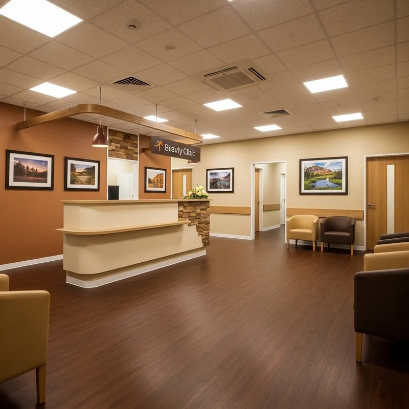 Warm and Cozy Beauty Clinic Reception at Hospital