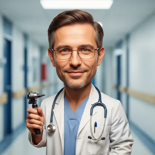 Handsome 40-Year-Old Male Doctor in Professional Attire | Realistic Portrait