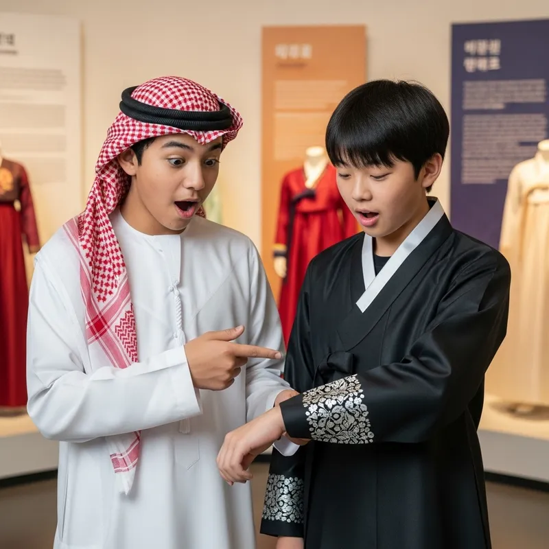 Korean Boys Transform into Saudi Arabian Religious Attire