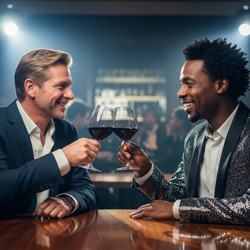 Donald Trump and Michael Jackson Toast Wine Together