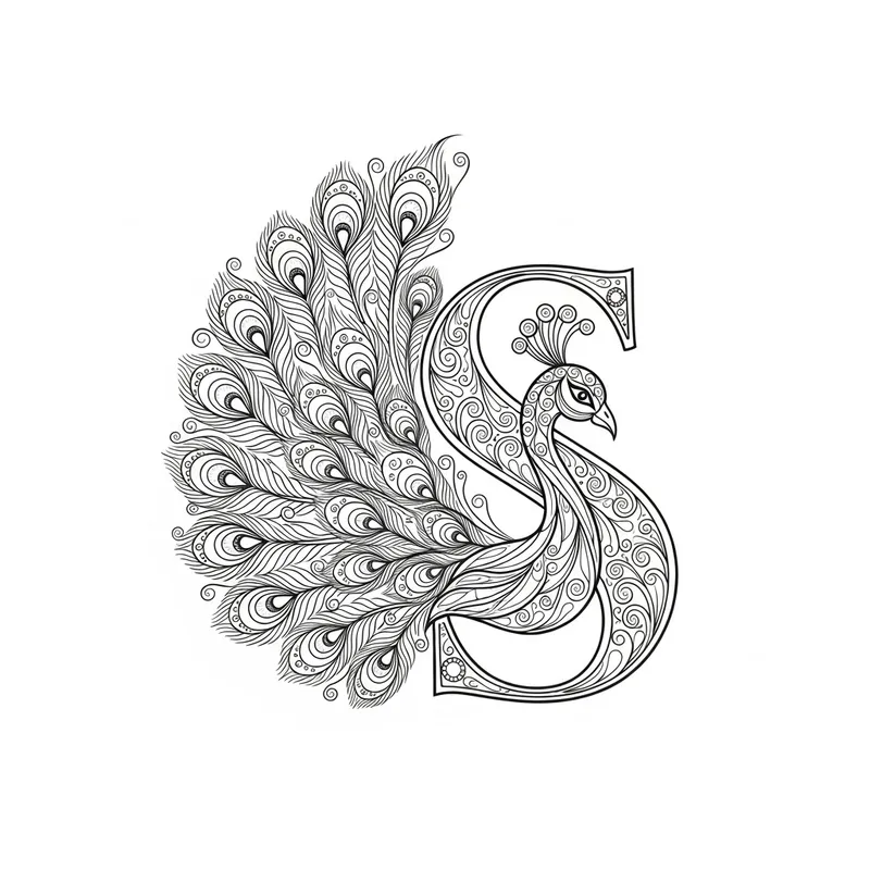 Sophisticated 'S' Peacock Design for Elegant Jewelry Shop