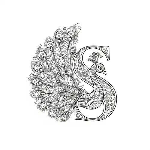 Opulent 'S' Peacock Logo for Jewelry Zone