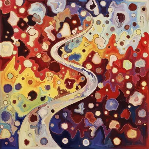 Abstract Expressionism Art: Vibrant Life's Journey | ArtGallery