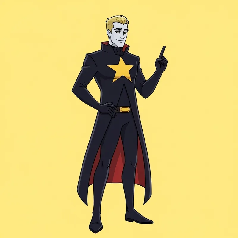 Star Man - Confident Pose With Enigmatic Smile