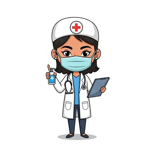 Cute Cartoon Doctor Character in Healthcare