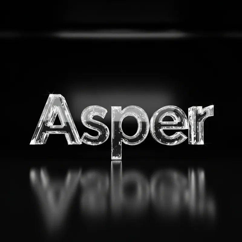Asper Crystal: Glittering Shine on Dark Background