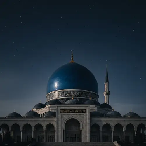 Night Blue Sky Mosque: Spectacular Dome Architecture
