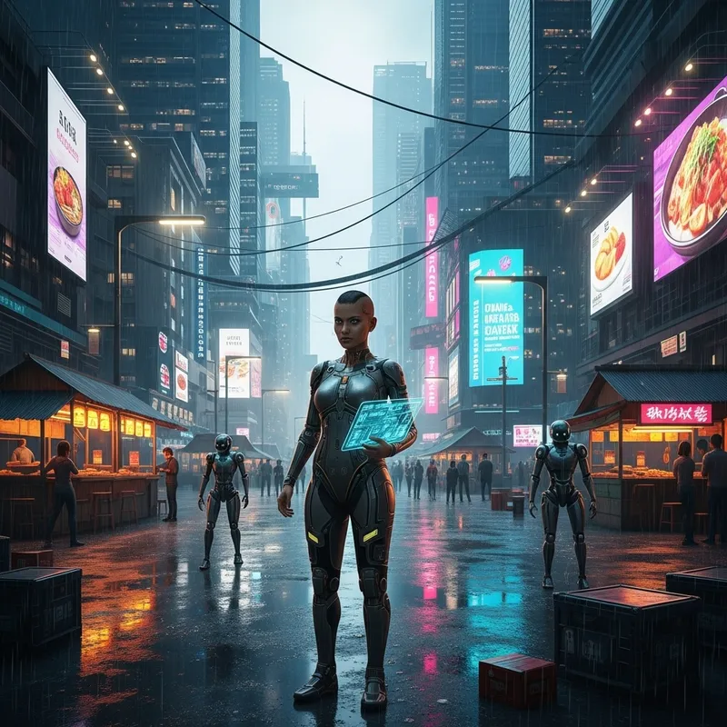 Cyberpunk Surprise: Futuristic South Asian Hacker