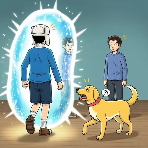 Shining Portal Encounter: Human, Dog, and a Surprise