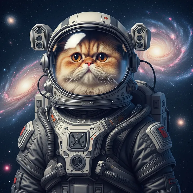 Adorable Cat in Space Suit | Astronaut Feline