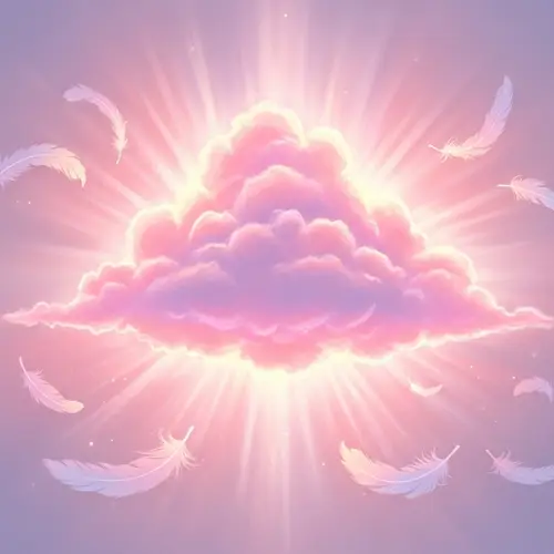 Soft Pastel Love Illustration | Radiant Affectionate Cloud