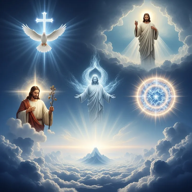 Divine Trinity: Holy Spirit, Jesus & Heaven