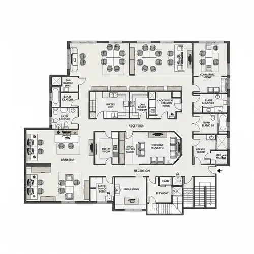 Office Floor Plan for Functionality, Collaboration, and Comfort | AI-Optimized Spaces