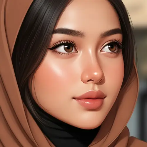 Beautiful Malay Girl Portrait with Unique Features