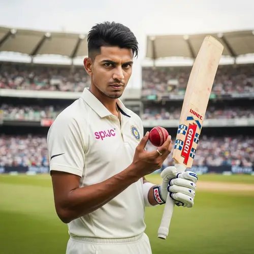 Intense Indian Cricket Player in Action | Stadium Scene