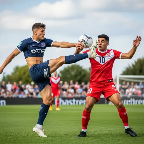 Dynamic Football Kick Action | Intense Soccer Match Moment