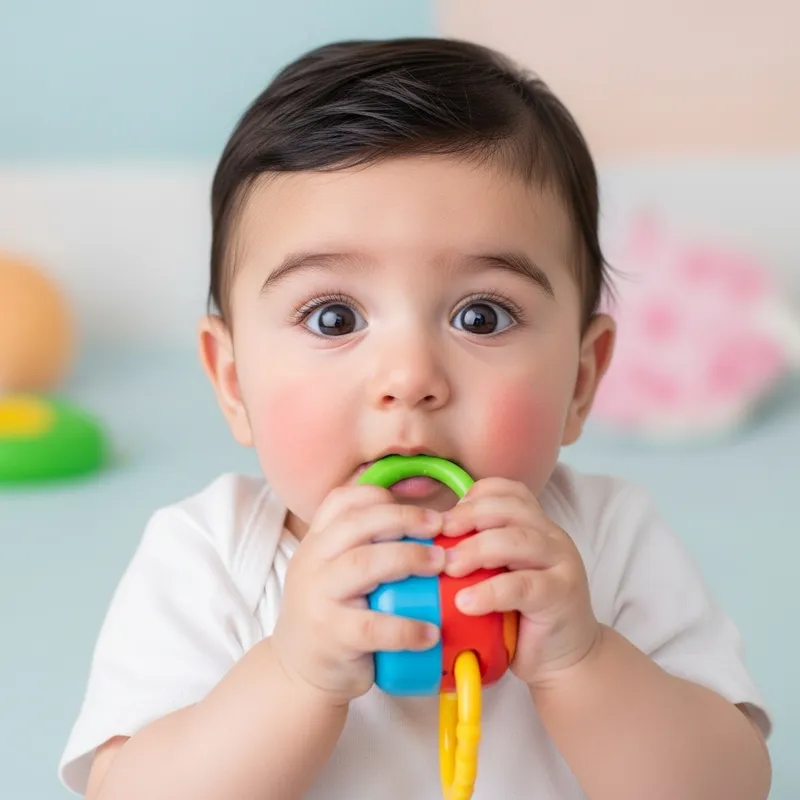 Cute Baby Boy Portrait with Expressive Eyes