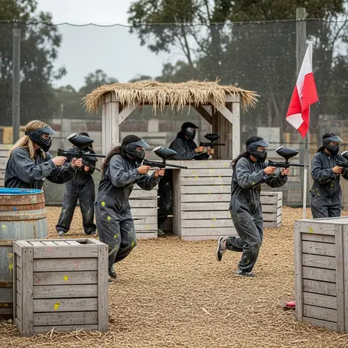 Women's Paintball Game | Action-Packed Outdoor Scenario