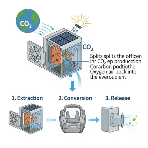 Compact Solar Device for CO2 to Oxygen Conversion