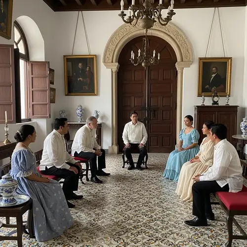 19th Century Spanish-Style Room Meeting in the Philippines