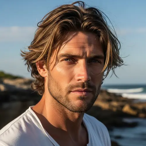 Realistic Portrait of Handsome Australian Male