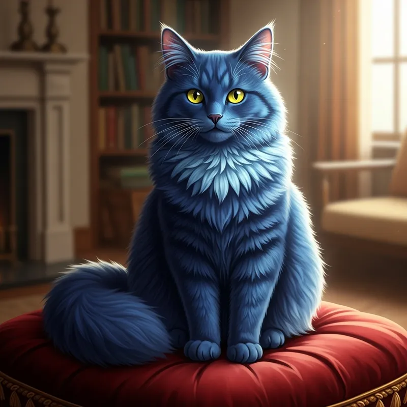 Blue Cat - Cute and Mysterious Feline