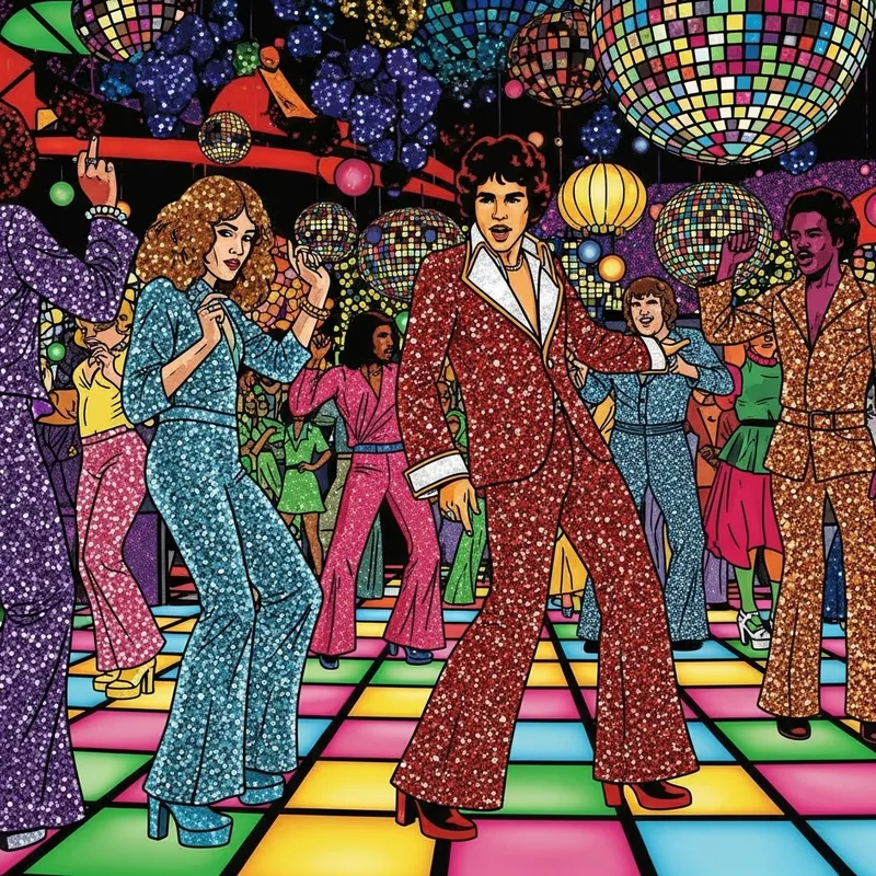 70s Disco Era Vibes: Sparkling Sequins & Retro Glamour
