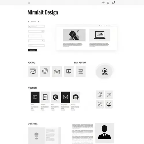 Minimalist Website Design Concept with Distinct User Interface
