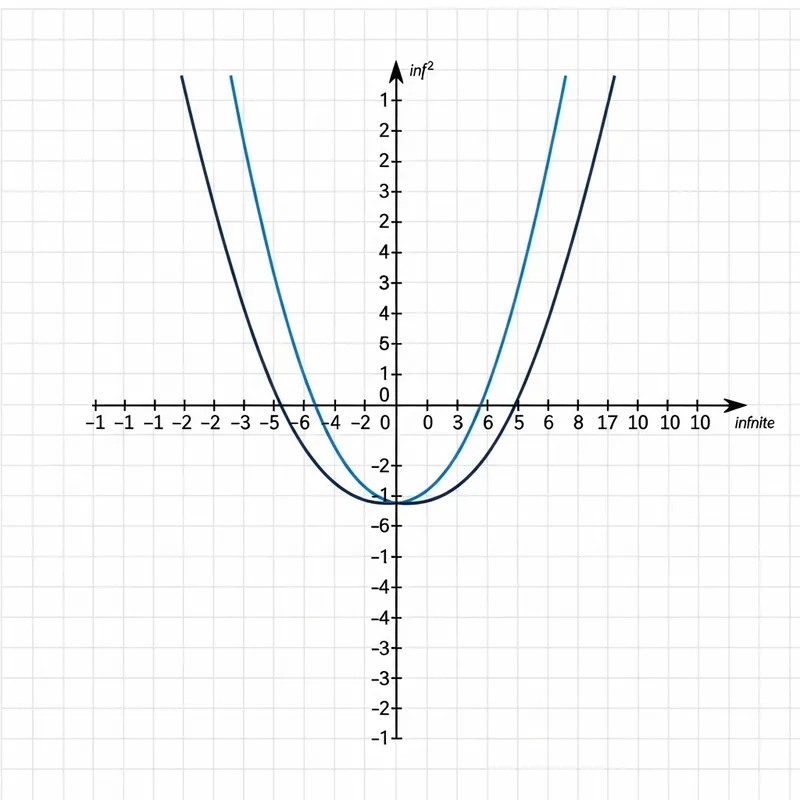 Mathematical Parabola on Grid with Numbered Axes