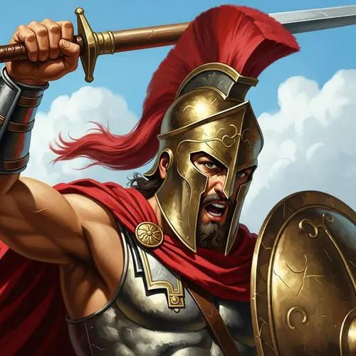 Epic Spartan Warrior: Neoclassical Battle Art