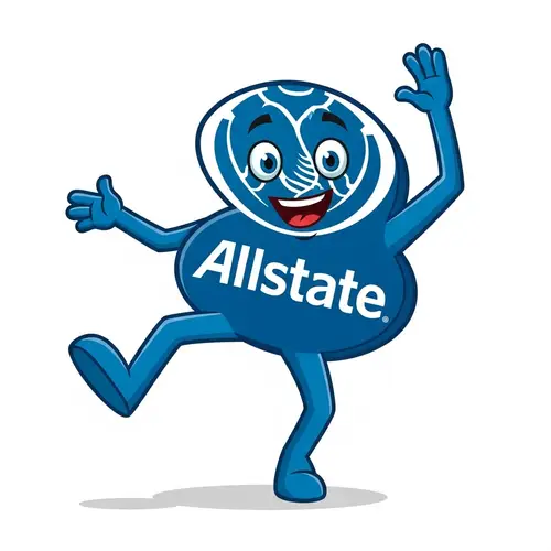 Allstate Logo Transformation: Playful Anthropomorphic Character