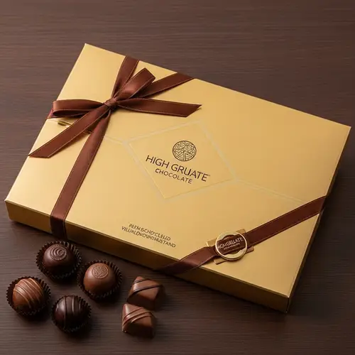 Luxurious Golden Box of Premium Chocolates | High-Quality Delights