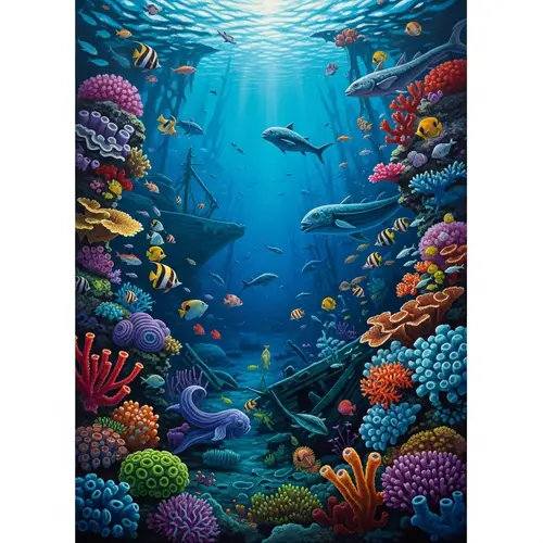 Colorful Marine Life Painting | Underwater Art Exhibition