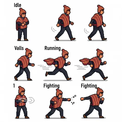 Bolivian 2D Pixel Art Character Animation Sprites