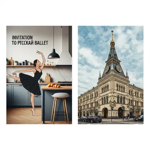 Rectangular Ballet Invitation Card | Canon EOS R Photo Realistic Design