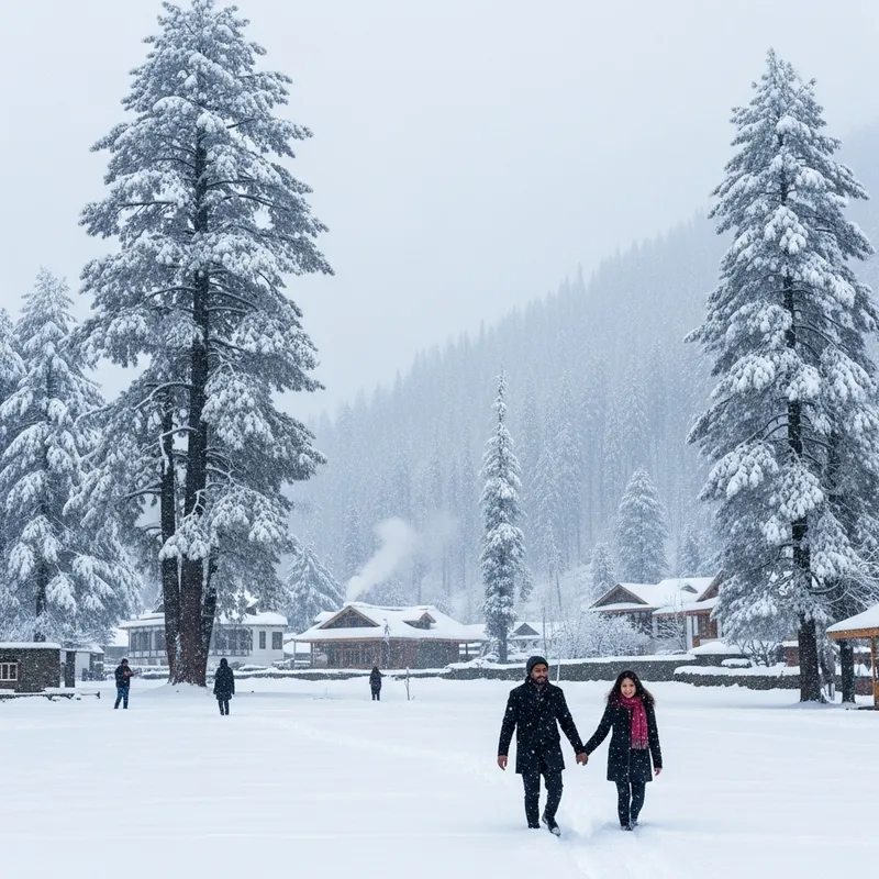 Snowfall in Kashmir | Scenic Winter Landscape