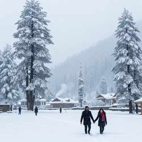 Snowfall Scenery in Kashmir | Winter Landscape View