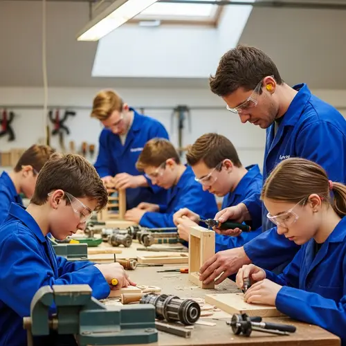 14-Year-Old Apprentice Boys and Girls Working in Workshop | No Beards