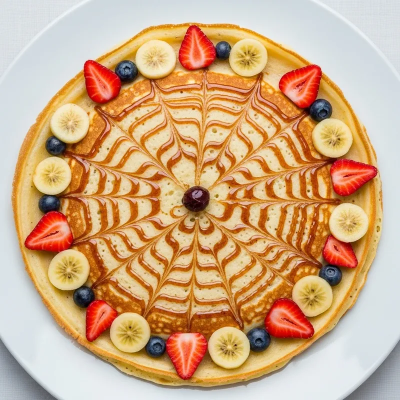 Priceless Pancake: A Delightful Masterpiece of Syrups and Fruits