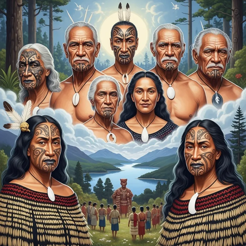 Maori Elders Gaze Upon New Zealand's Natural Splendor