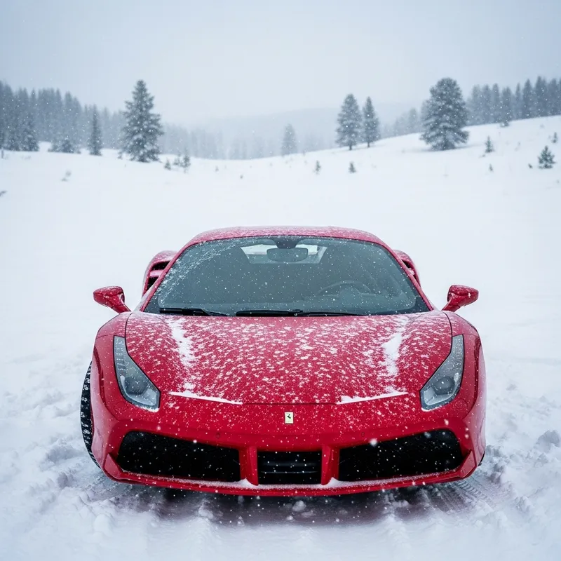Ferrari en la nieve: Luxury in a Winter Wonderland Ferrari en la nieve: Luxury in a Winter Wonderland