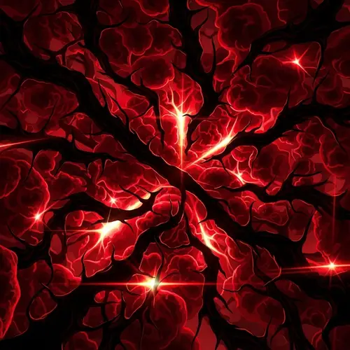 Endometriosis: Abstract Organic Shapes Representing Inflammation & Pain