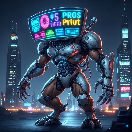 Futuristic Protogen Robot - Blend of Organic and Mechanical Parts