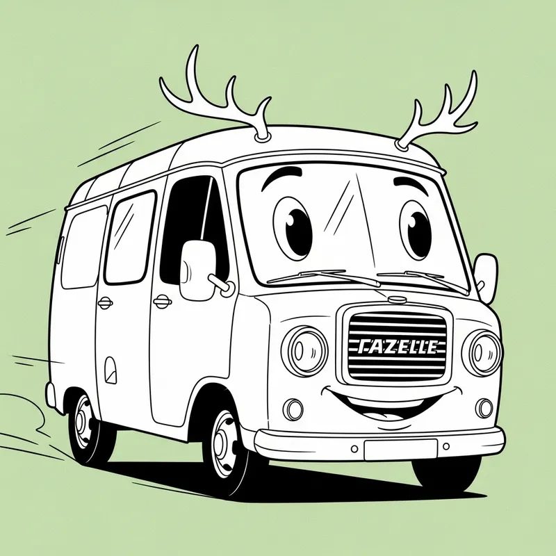 Personified GAZelle - Vintage Cartoon Van Design Personified GAZelle - Vintage Cartoon Van Design