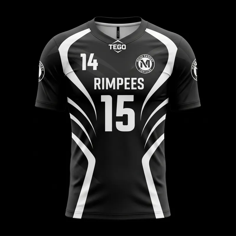 Custom Black and White Sports Jersey Design Custom Black and White Sports Jersey Design