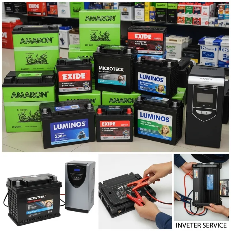 Buy Amaron, Exide, Microteck, & Luminos Batteries | Two-Wheeler & Four-Wheeler - Best Battery Deals