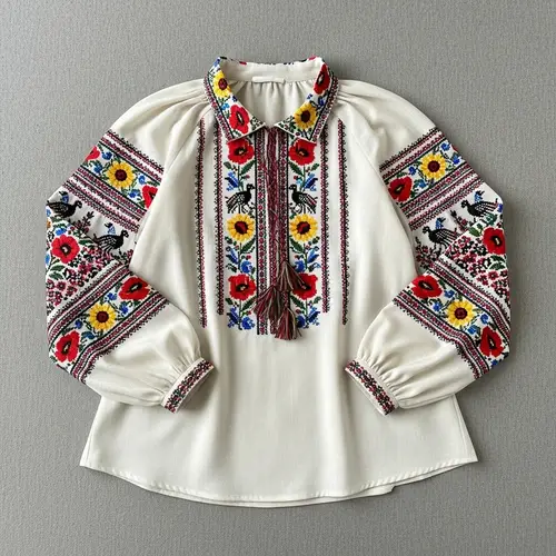 Trendy Ukrainian Embroidered Shirt | New Style & Abstraction