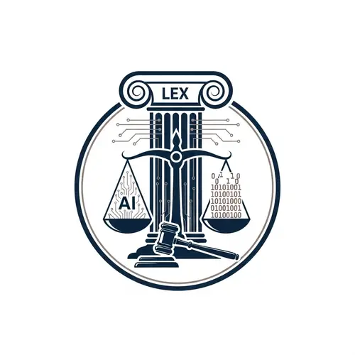Law & AI Emblem Design: Scales, Gavel, & AI Icons