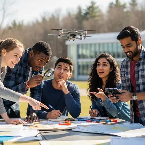 Diverse Group of Adult Students Engaged in Experiential Activities